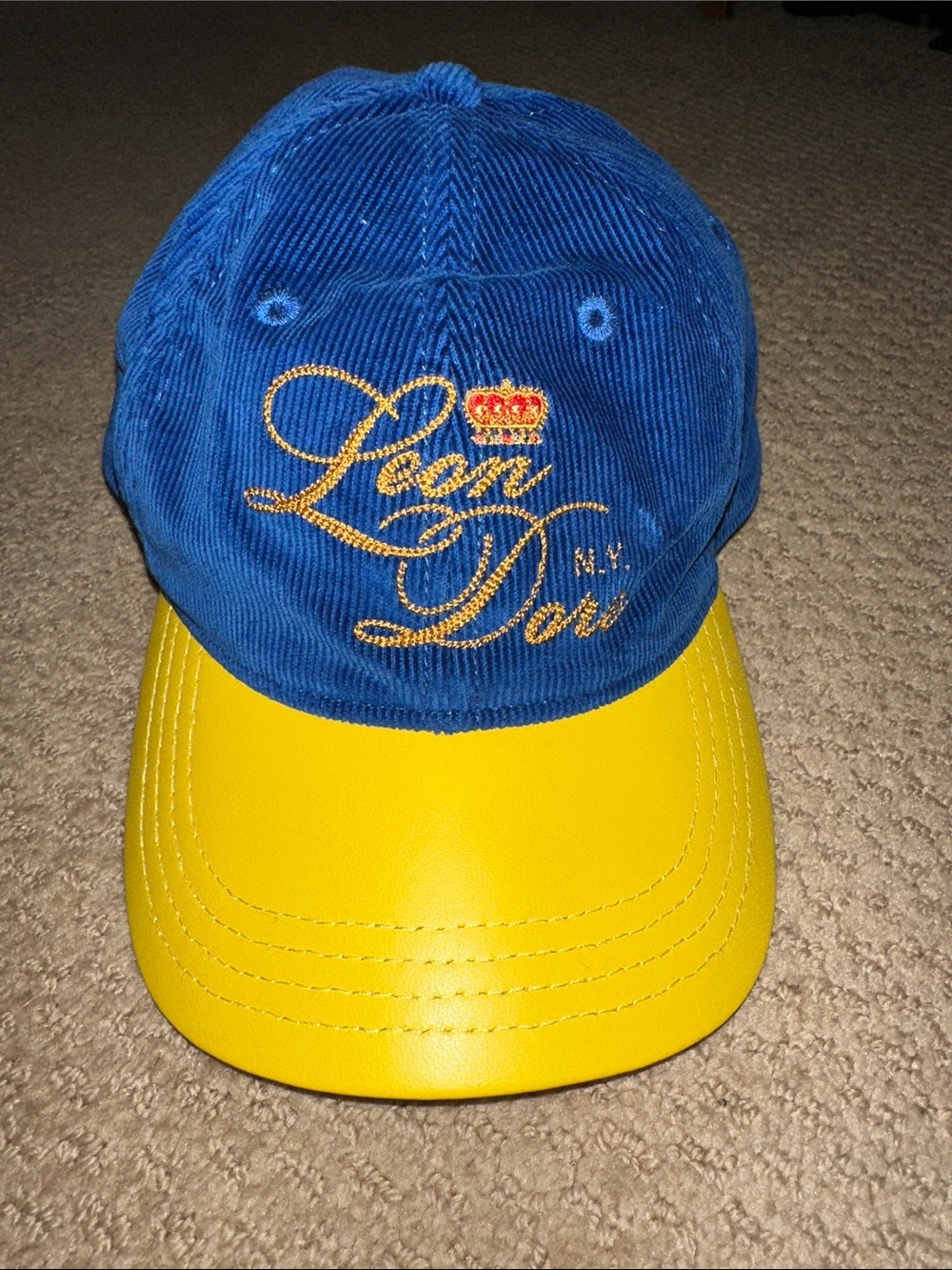 Aime Leon Dore Royal Blue Cap with Yellow Trim
